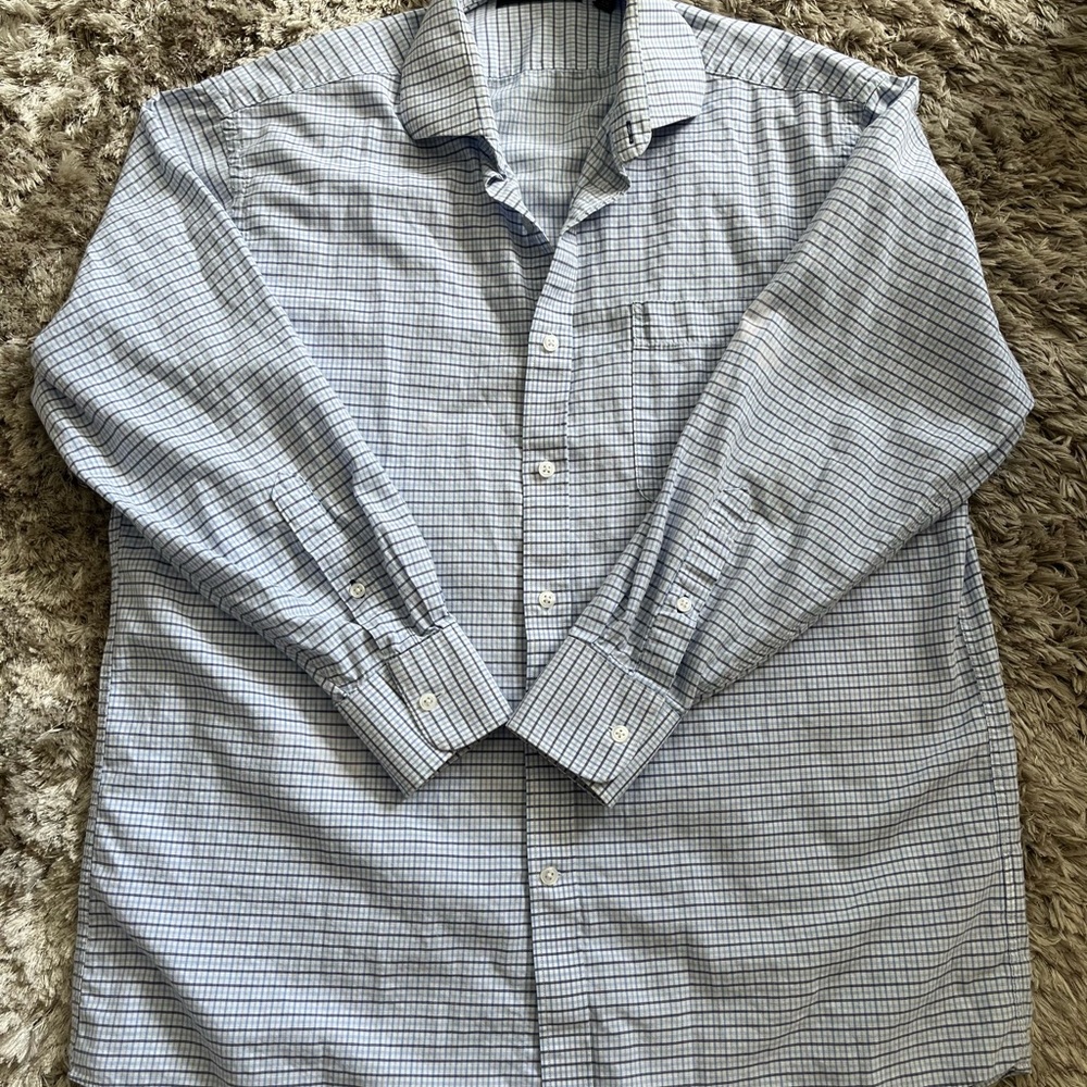 Men's Blue Checkered Shirt